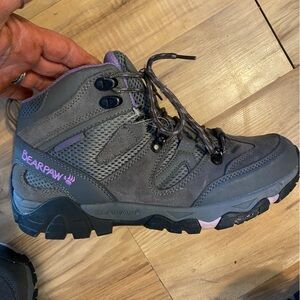 BearPaw corsica Charcoal and Lavender Hiking Boots
